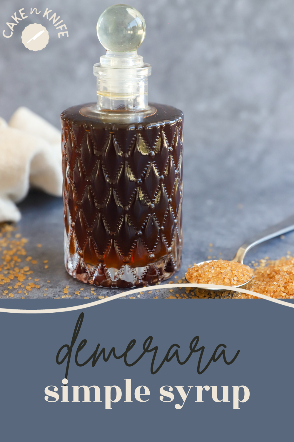 Demerara simple syrup Pinterest pic