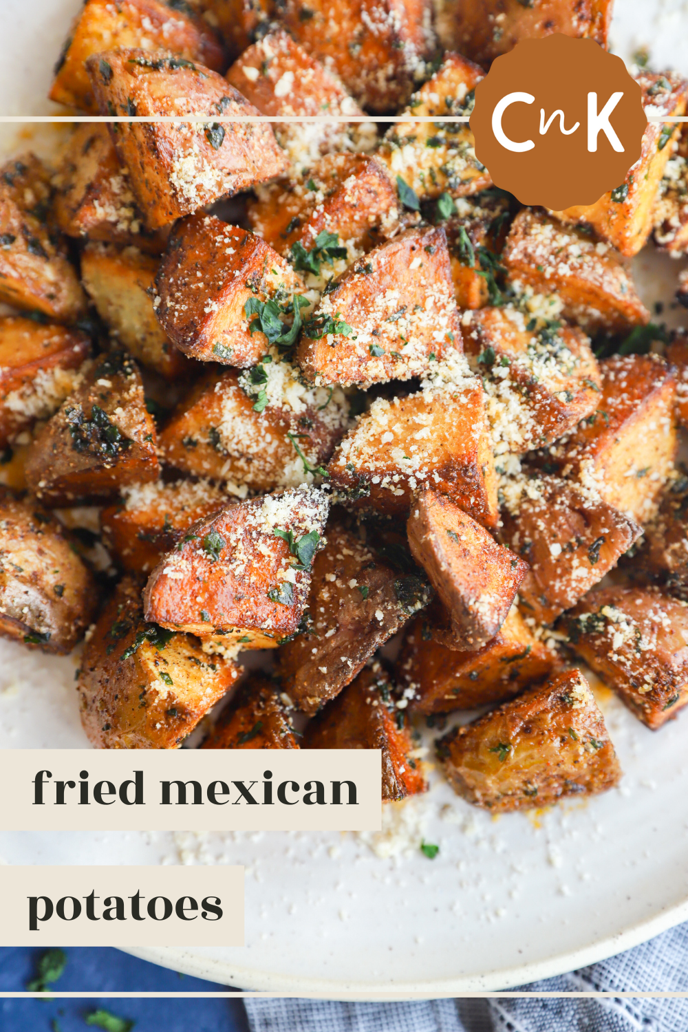 Fried Mexican Potatoes Pin Image
