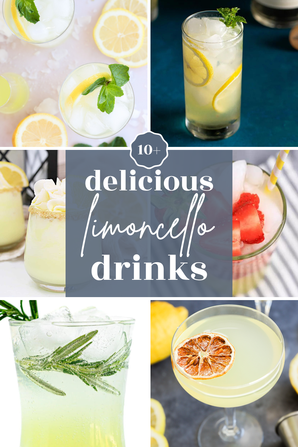 Limoncello cocktails pinterest graphic