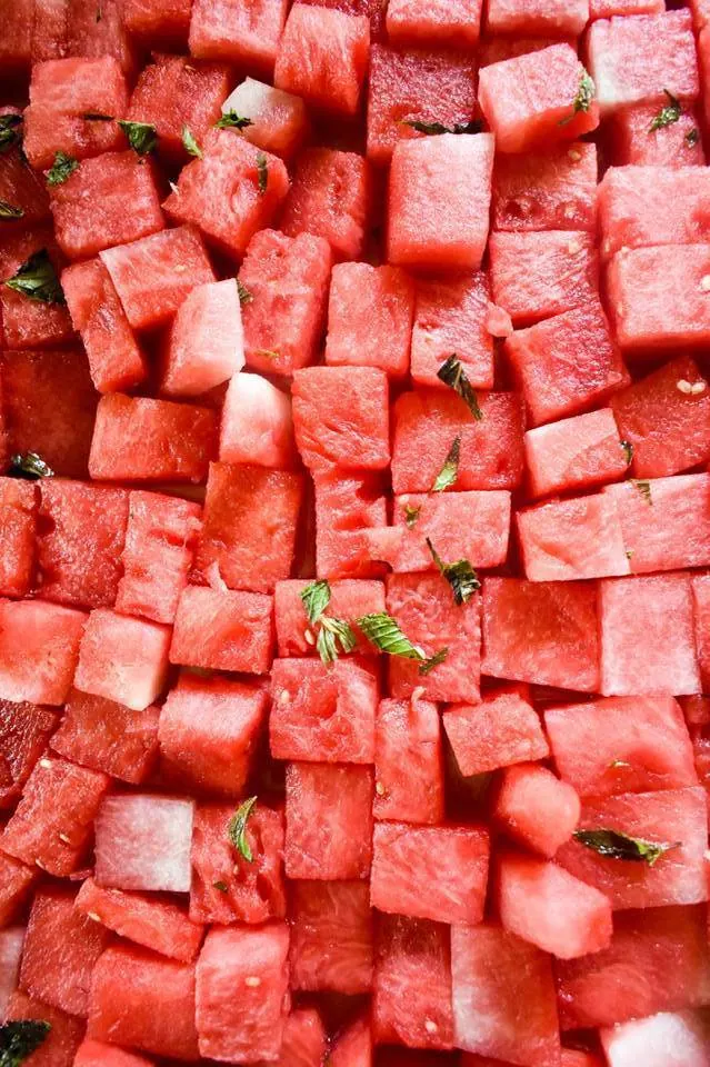 margarita infused watermelon chunks