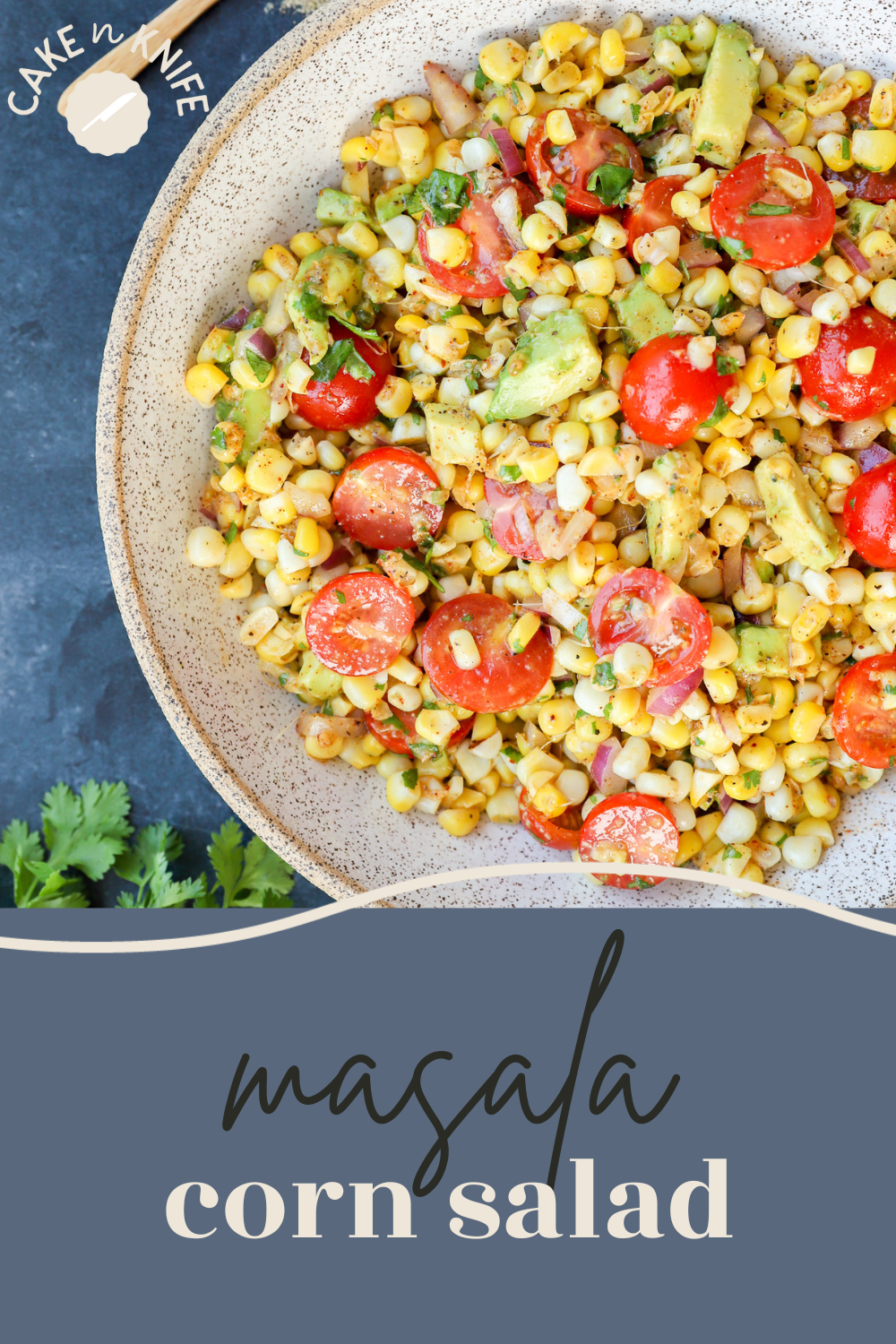 Masala Corn Salad pinterest picture