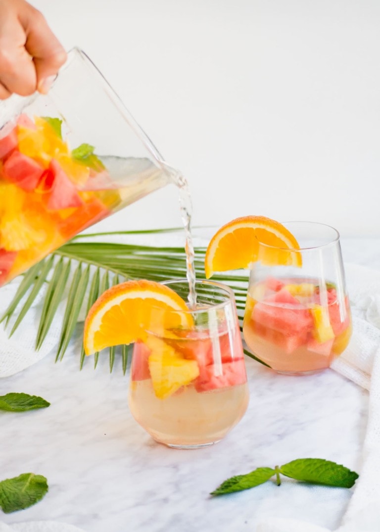 pineapple watermelon summer sangria