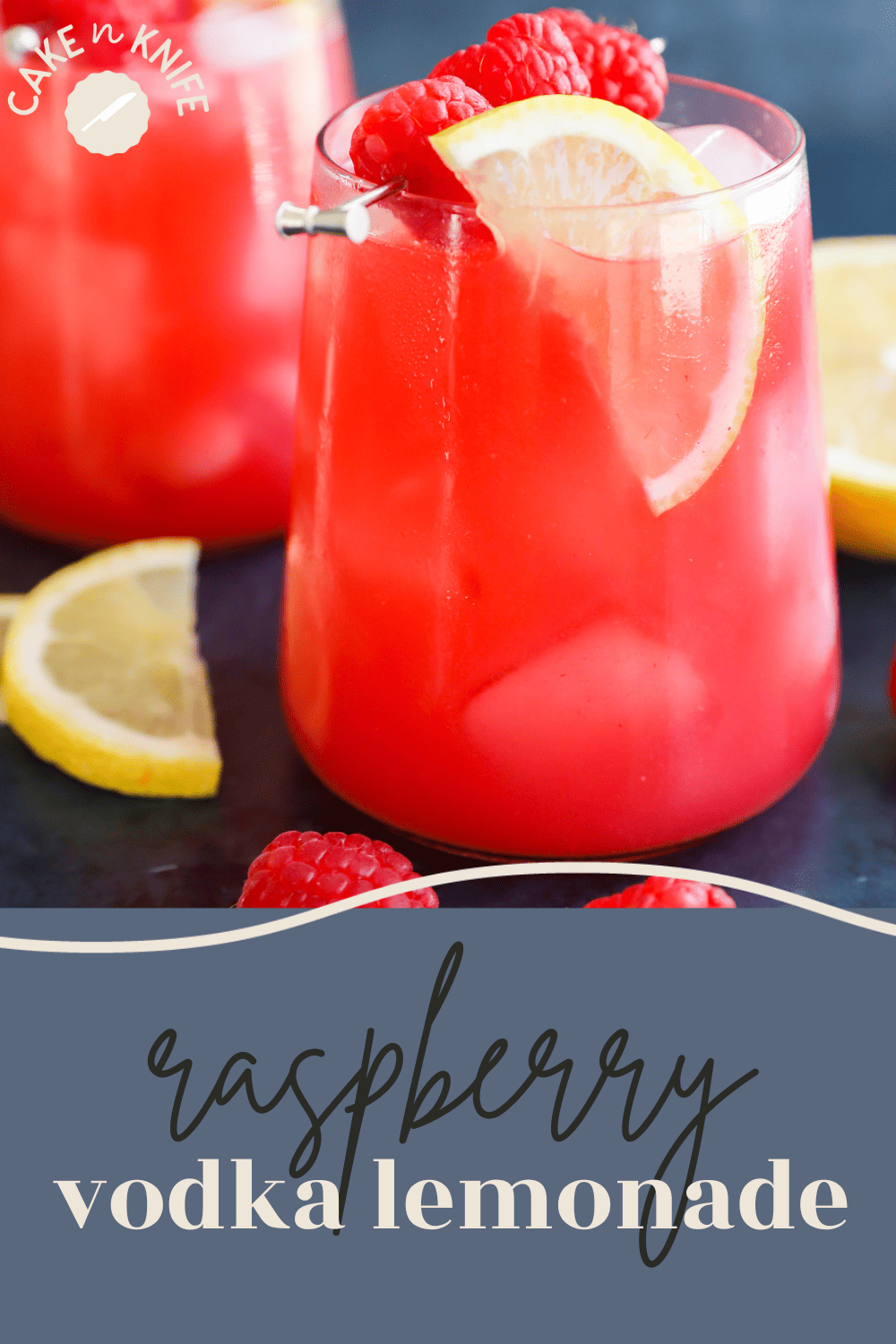 Raspberry Vodka Lemonade Cake 'n Knife