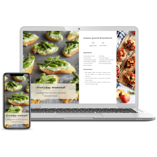 Image of laptop and phone for everyday seasonal cooking