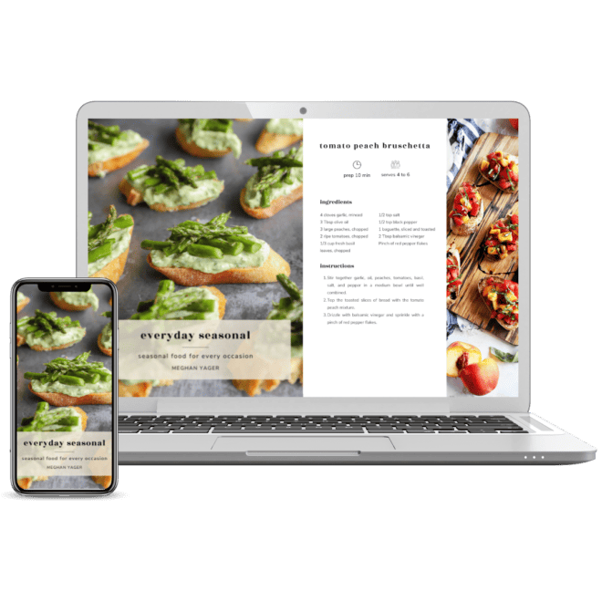 Image of laptop and phone for everyday seasonal cooking