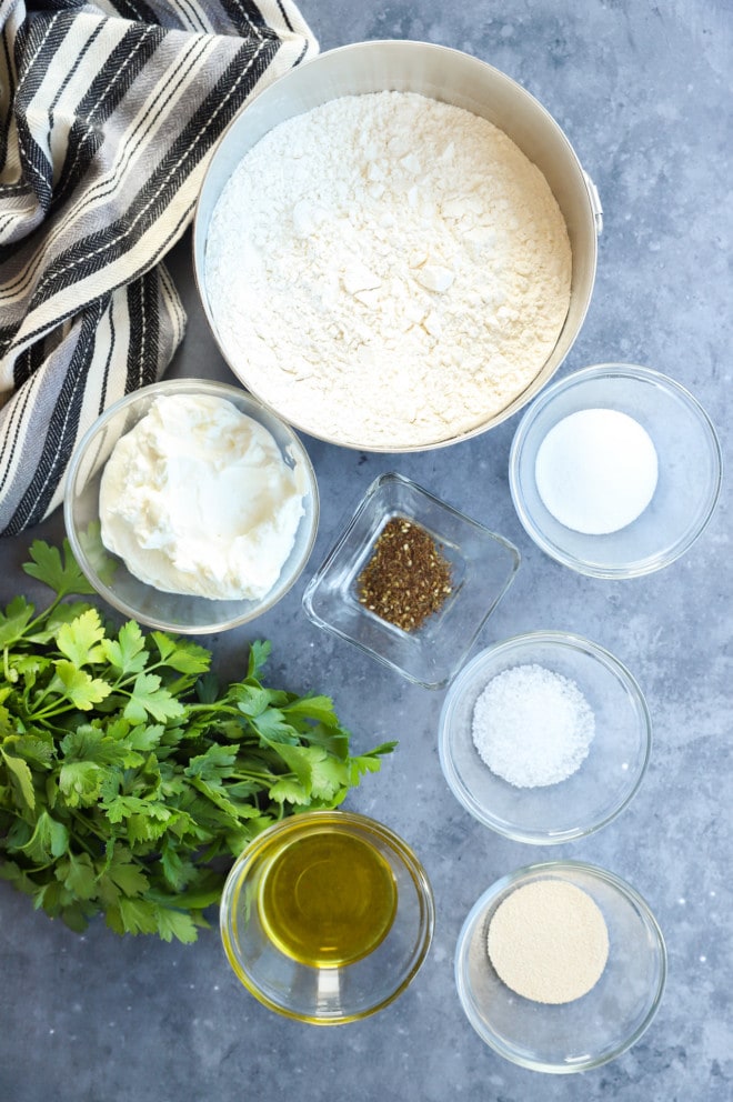 Ingredients for turkish bread recipe