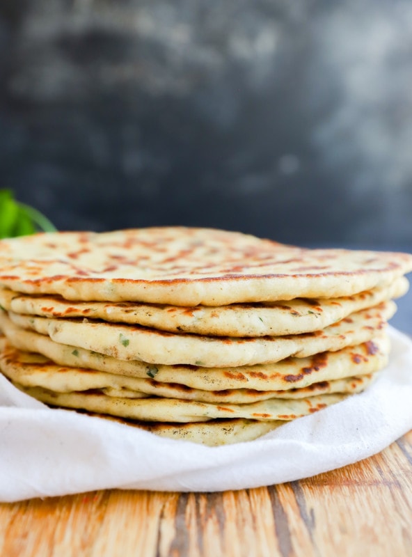 Stack of Turkish bread bazlama