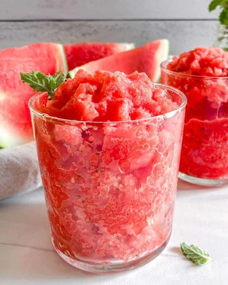 Watermelon plant based slushie