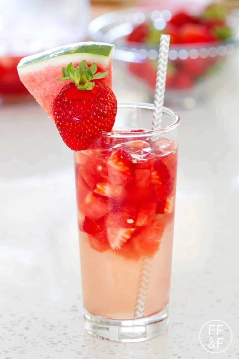 watermelon strawberry sangria