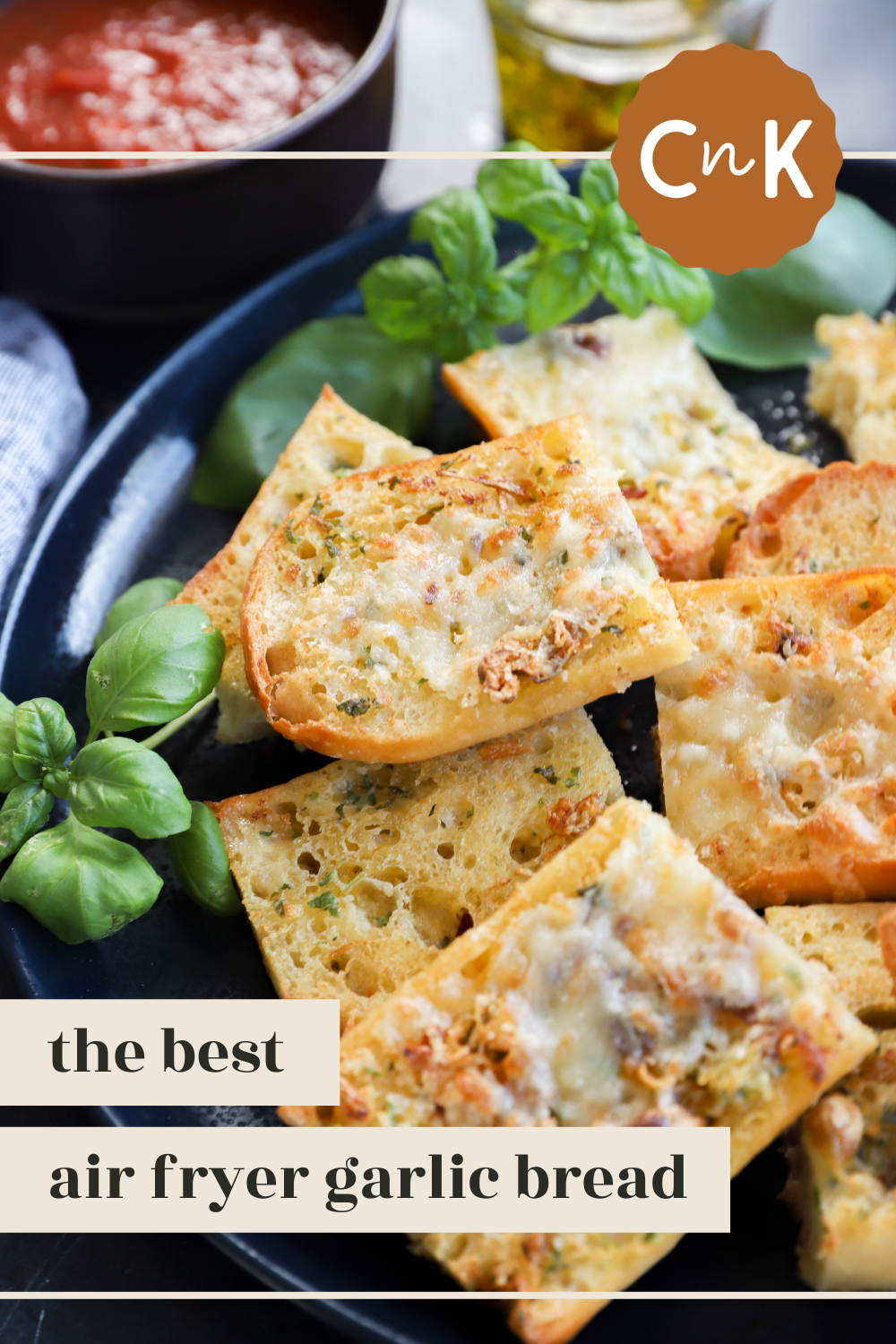 Air fryer roasted garlic bread pinterest photo