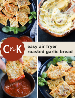 Air fryer roasted garlic bread pinterest picture