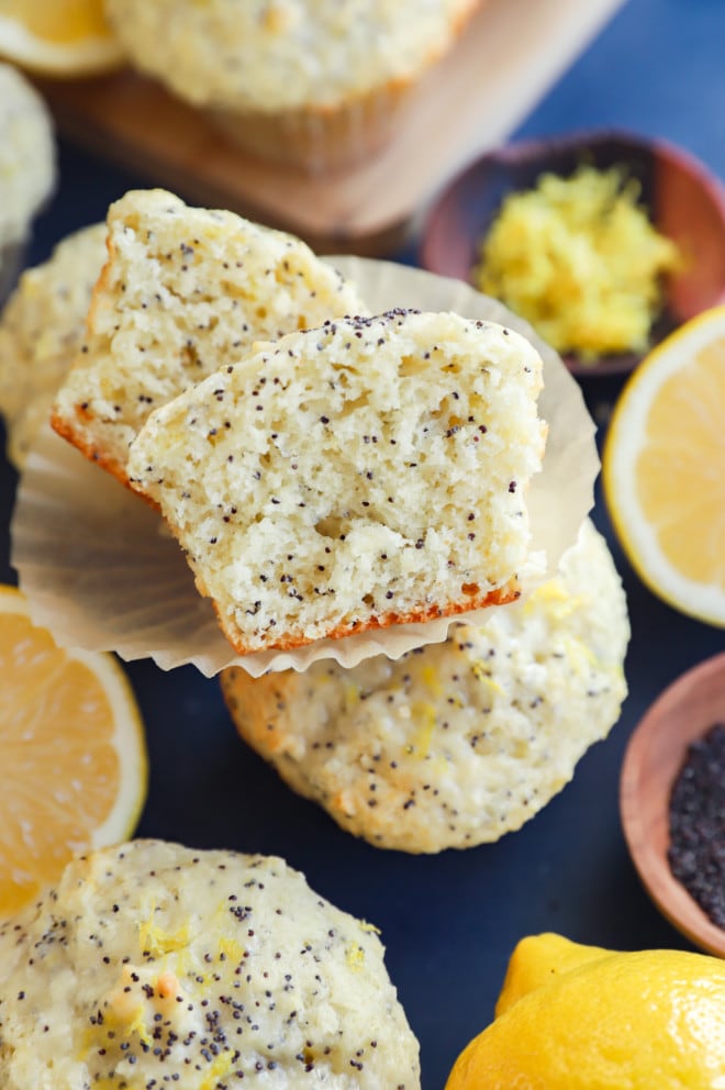 Fluffy moist breakfast treats in a pile