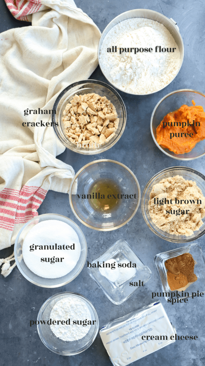 ingredients image for pumpkin cheesecake cookies
