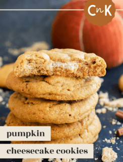 pumpkin cheesecake cookies pinterest image