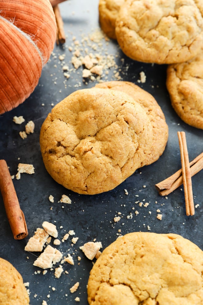 Fall baked desserts with cinnamon sticks