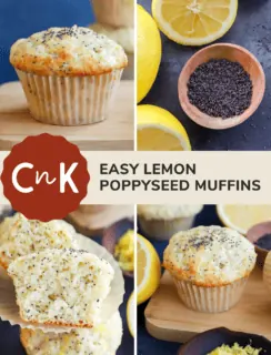 Lemon poppy seed muffins pin picture