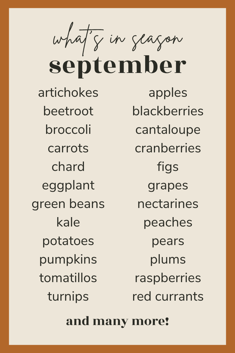 What s in season in september produce guide cake n knife