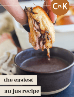 easy au jus recipe pin image