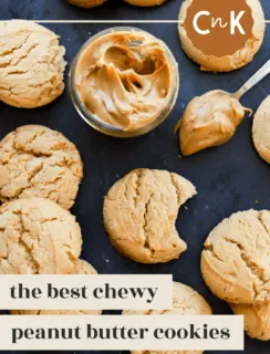 Chewy Peanut Butter Cookies Pinterest Image
