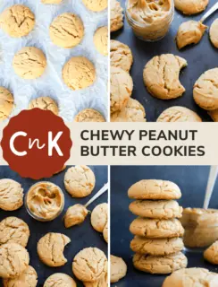 Chewy Peanut Butter Cookies Pinterest Graphic