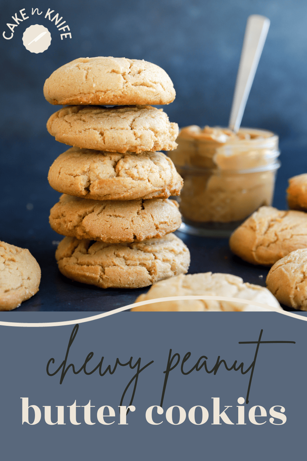Chewy Peanut Butter Cookies Cake 'n Knife