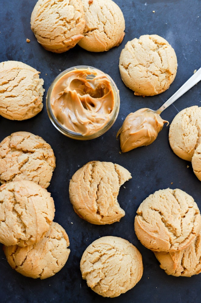 image of cookies piled together with nut butter