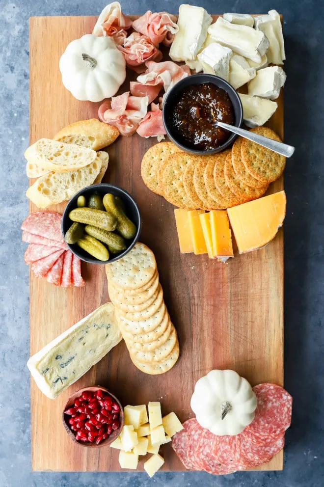 building a fall charcuterie board image