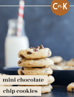Mini Chocolate Chip Cookies Pinterest Image