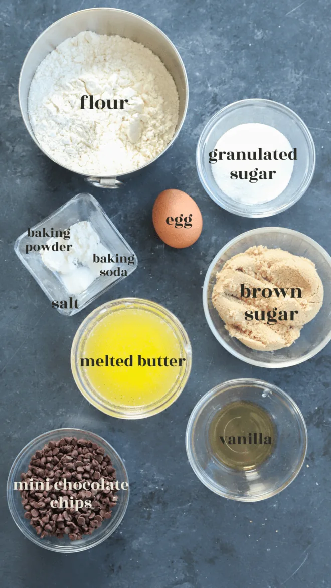 Mini Chocolate Chip Cookies Ingredients