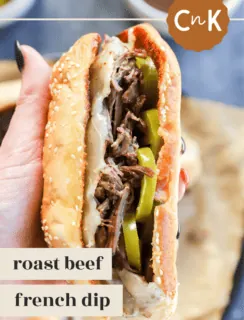 French dip sandwich Pinterest image