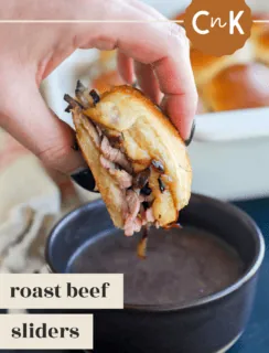 Roast beef sliders Pinterest image