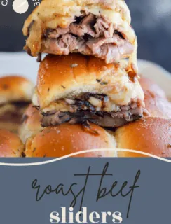 Roast beef sliders Pinterest graphic