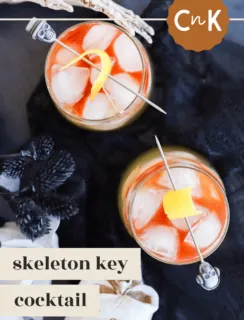 Skeleton key halloween cocktail Pinterest picture