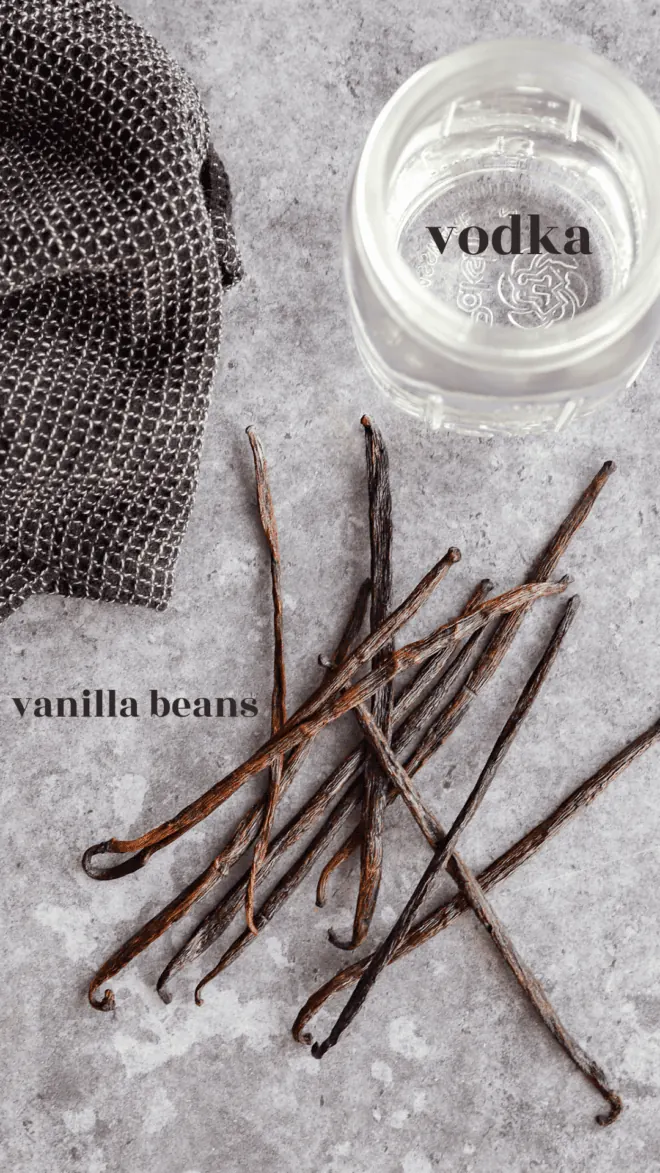 homemade vanilla extract ingredients image