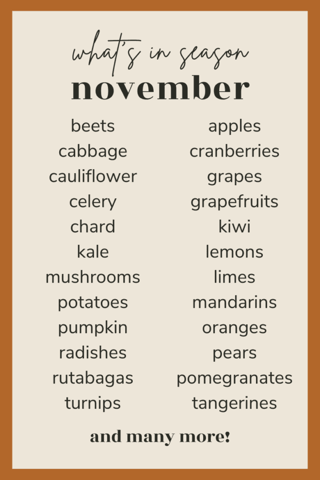 what's in season in november pinterest image