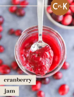 Cranberry jam Pinterest image