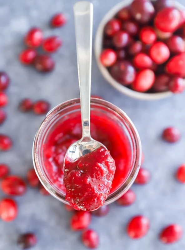 spoonful of cranberry jam