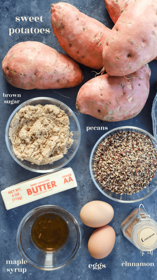 sweet potato souffle ingredients graphic