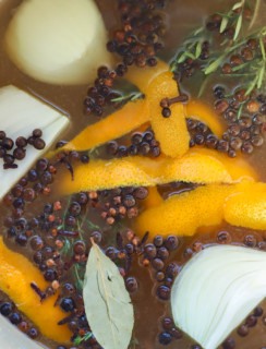 The Best turkey brine in a large pot