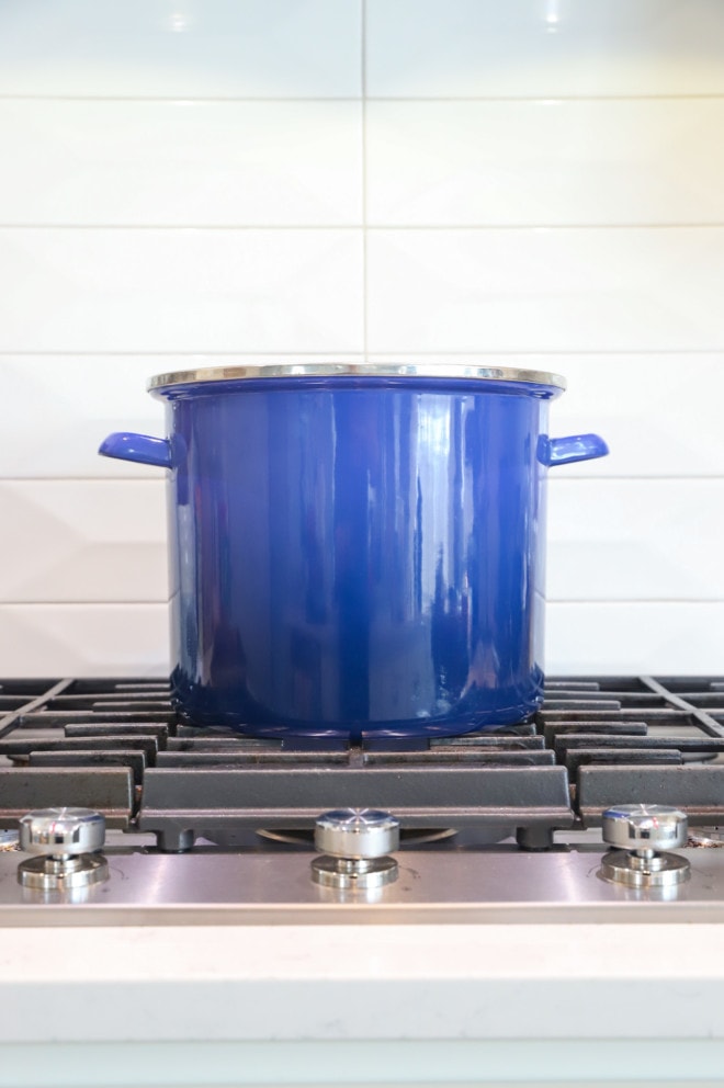 large stockpot on the stove