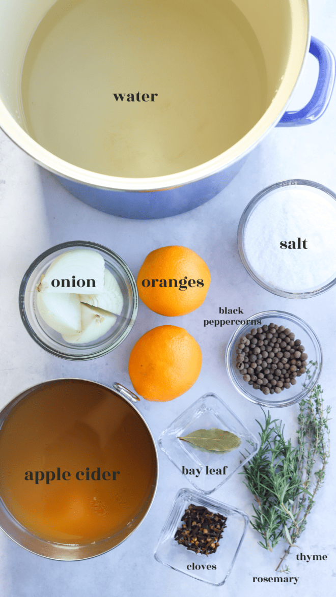 best turkey brine ingredients with labels