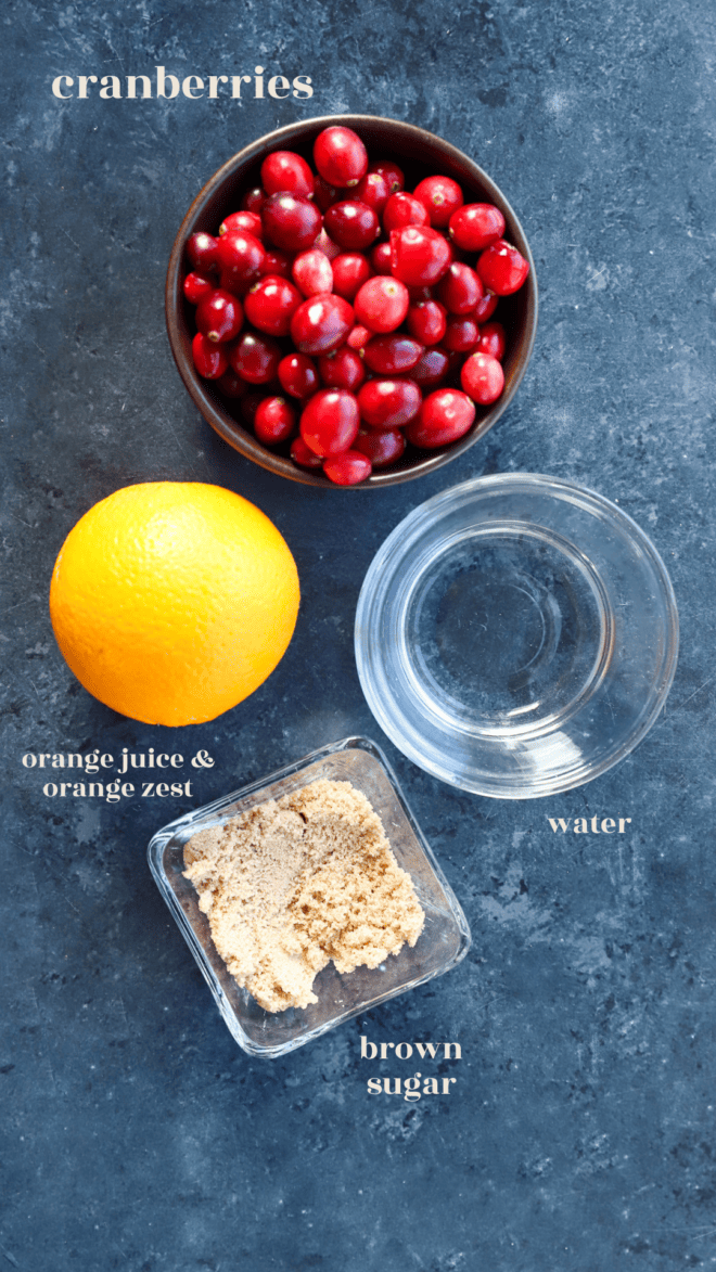 Cranberry jam ingredients