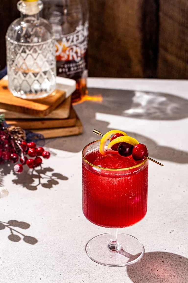 cranberry whiskey sour