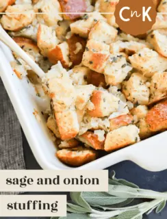 sage and onion stuffing pinterest image