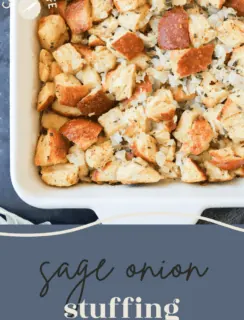 sage and onion stuffing pinterest picture