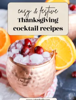 Thanksgiving cocktails pinterest graphic