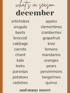 what's in season in december pinterest image
