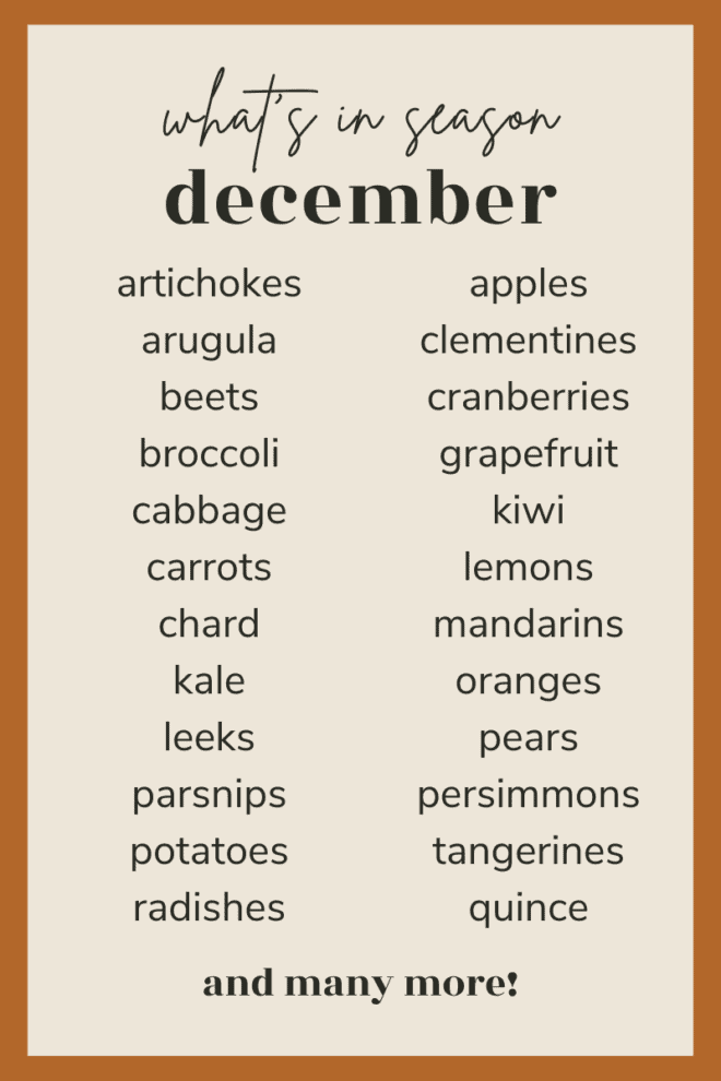 what's in season in december pinterest image