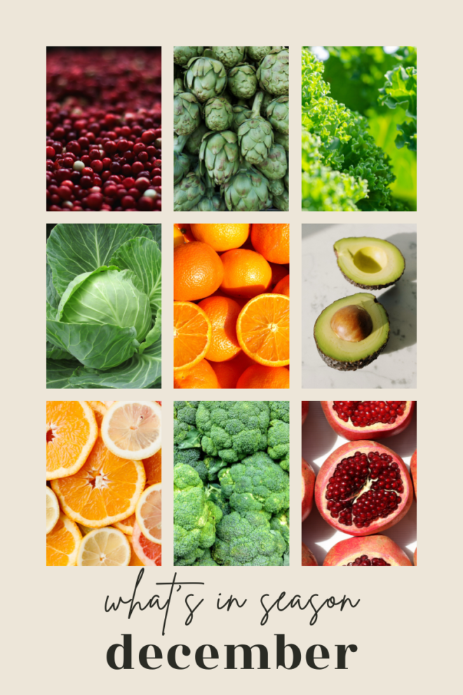 what's in season in december pinterest graphic