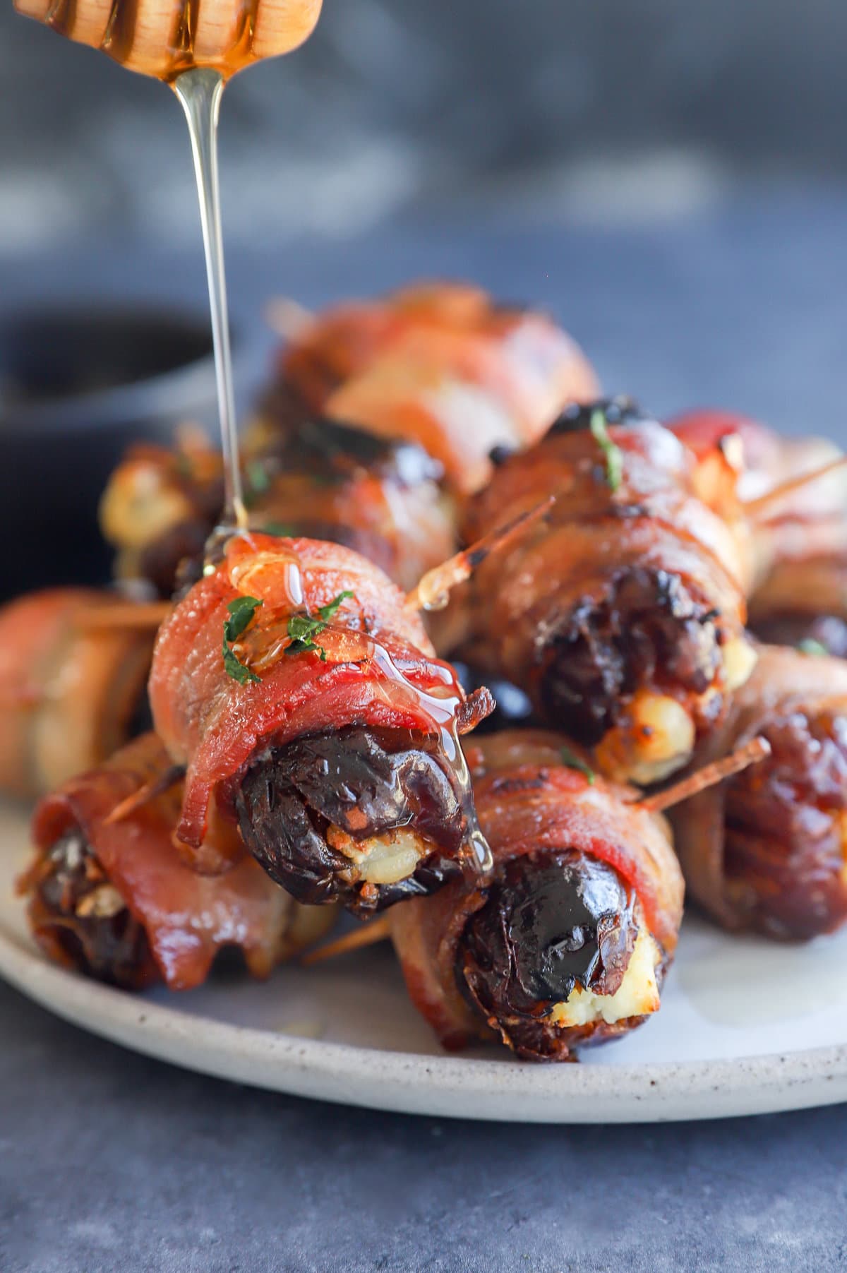 Bacon Wrapped Dates (With Goat Cheese)